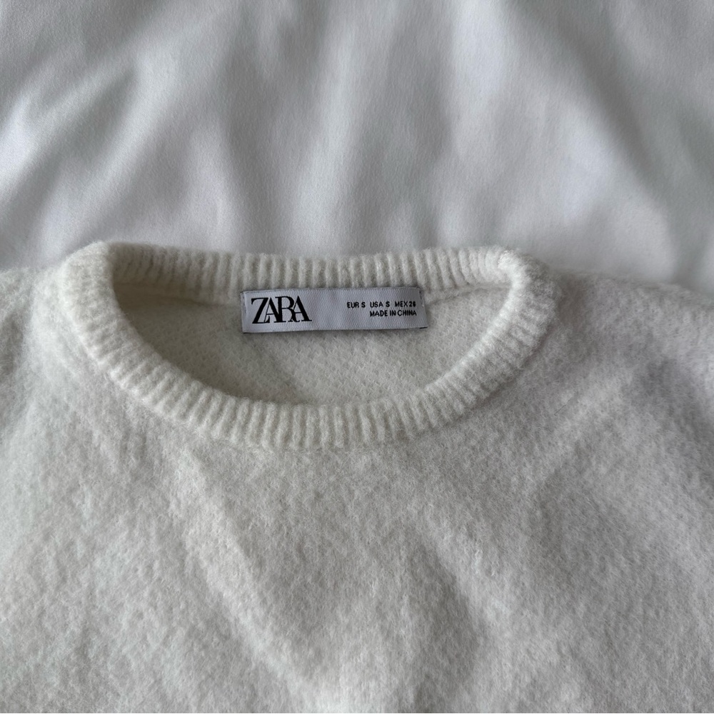 Zara Soft Cream Knit Top